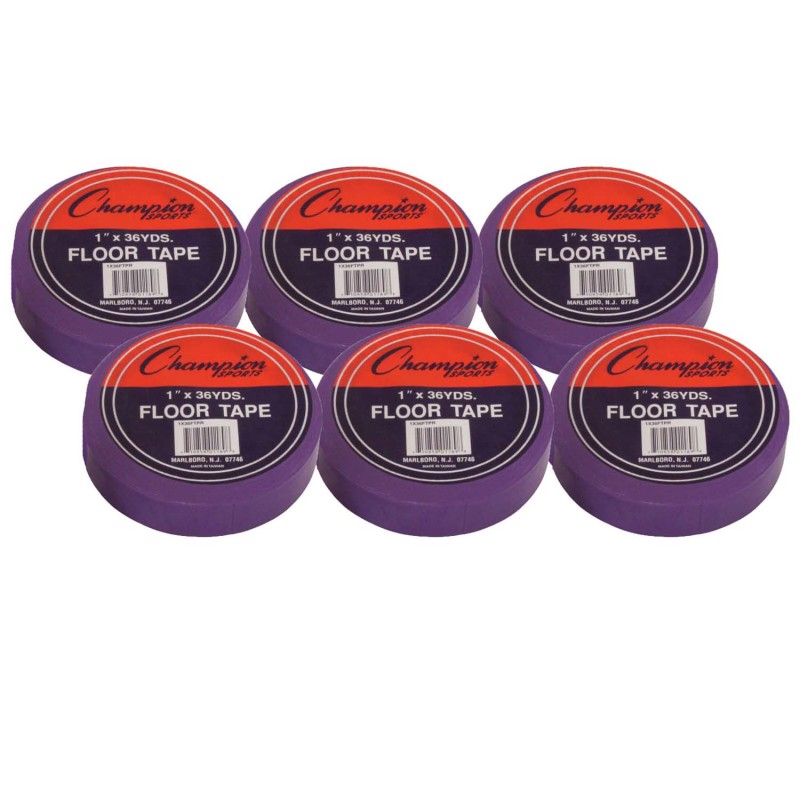 Floor Marking Tape, 1'' x 36 yd, Purple, 6 Rolls