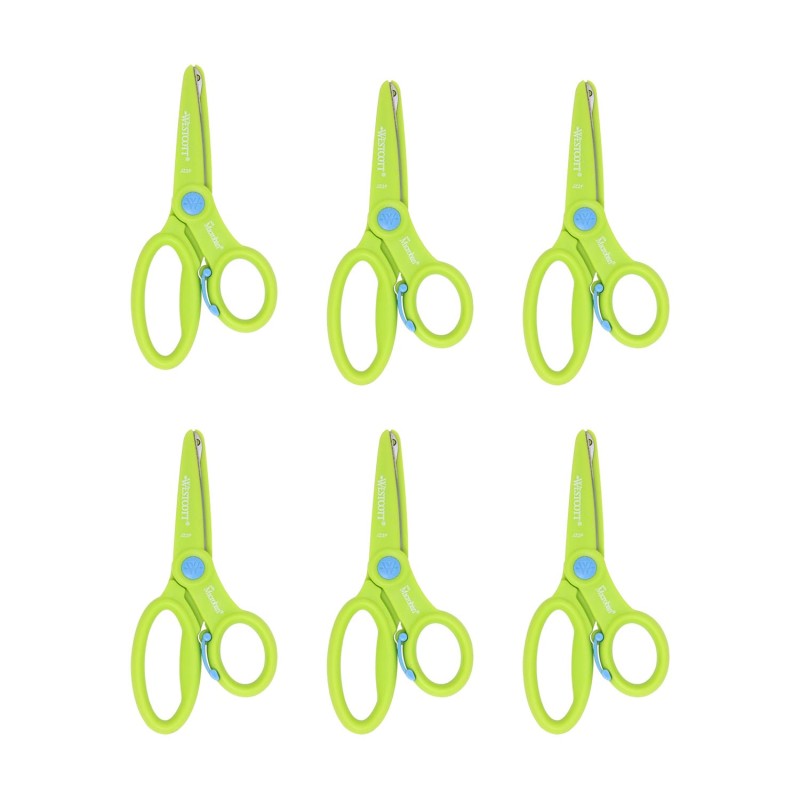 Preschool Training Scissors, 5'', Assorted Colors, Pack of 6