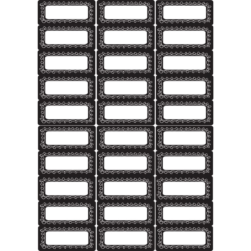 Die-Cut Magnetic Foam Chalk Loop Labels/Nameplates, 30 Pieces