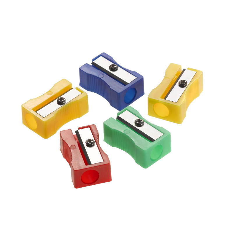 Single-Hole Pencil Sharpener, Classpack of 24, Assorted Colors (No Color Choice)