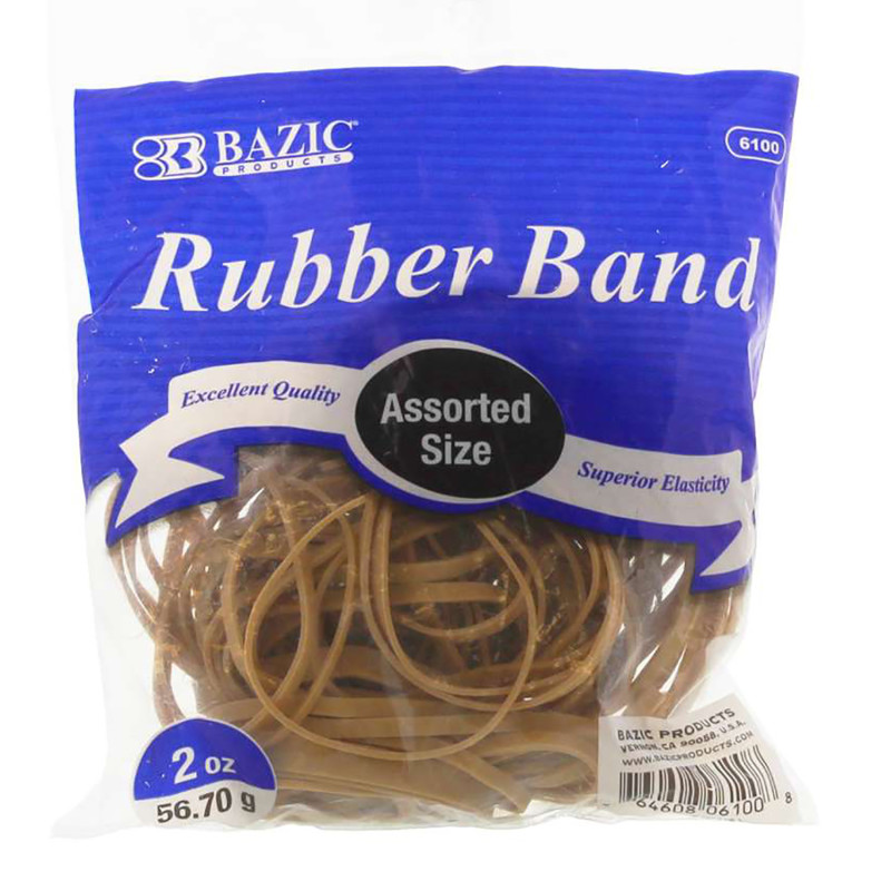 Rubber Bands, 2o./5.70g, Assorted Sizes