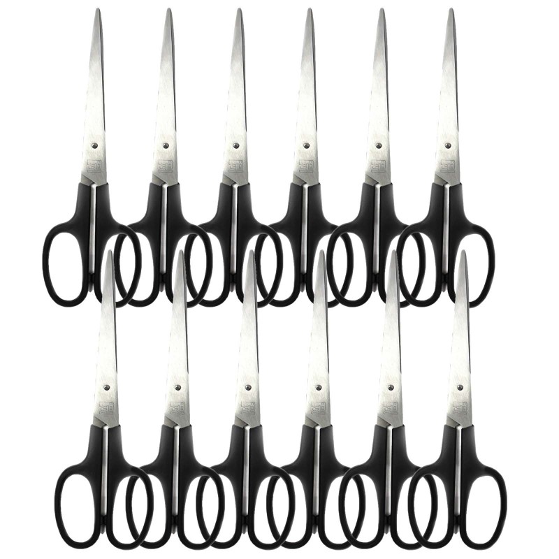 Stainless Steel Shears, 7'' Straight, Pack of 12