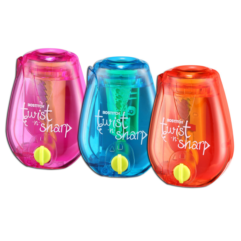 Twist-n-Sharp Kids Pencil Sharpener, Assorted Colors