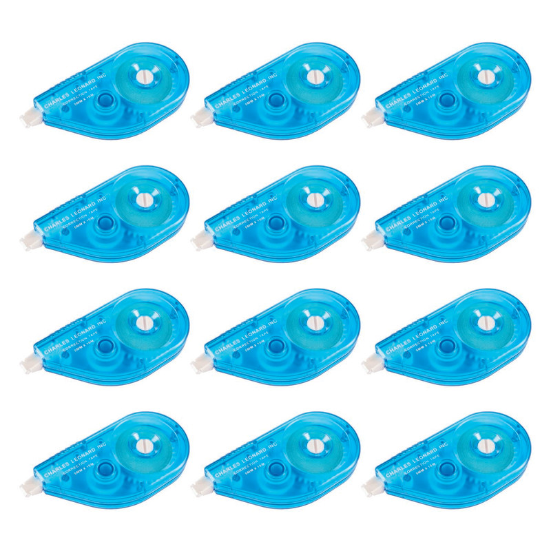White Paper Correction Tape, Blue Case, Pack of 12