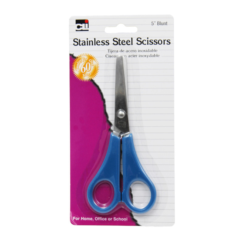 Student Scissors, Blunt Tip, 5'', Assorted Colors