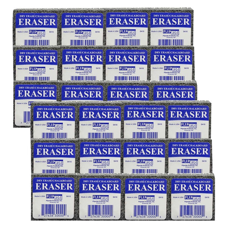 Student Eraser, 2'' Width, 2'' Length, 12 Per Pack, 2 Packs