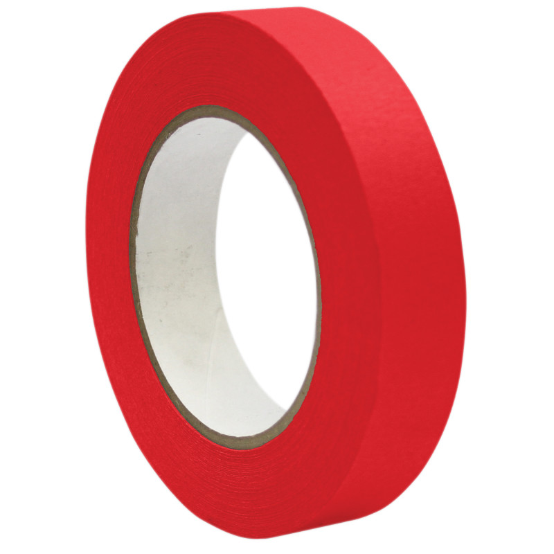 Premium Grade Masking Tape, 1'' x 55 yds, Red