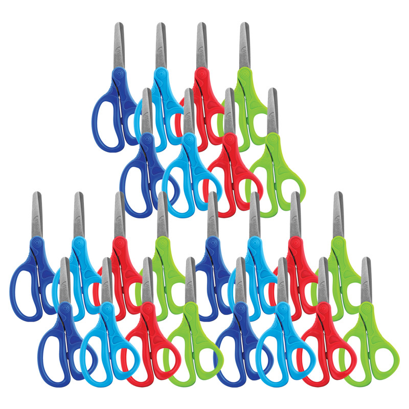 Essentials Kids Scissors 5'', Blunt, Assorted Colors, Pack of 24
