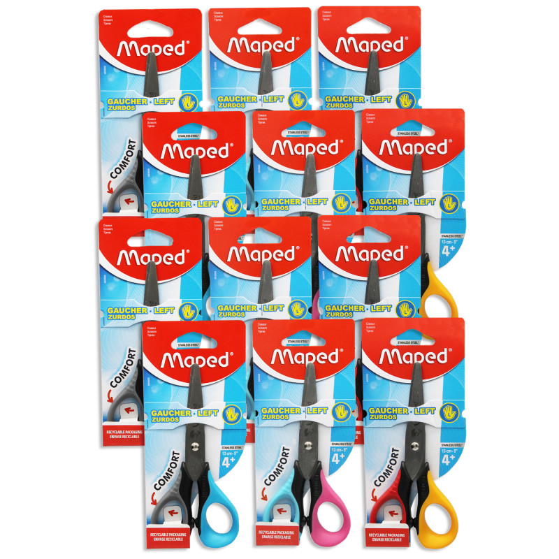 5'' Sensoft Scissors with Flexible Handles - Lefty, Pack of 12