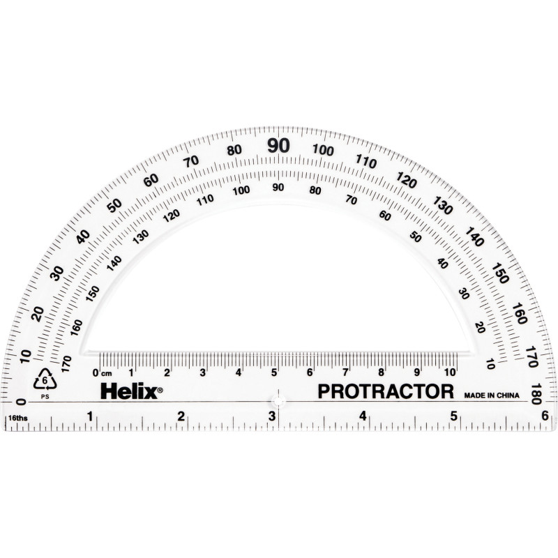 180 Degree Standard Protractor, 6''