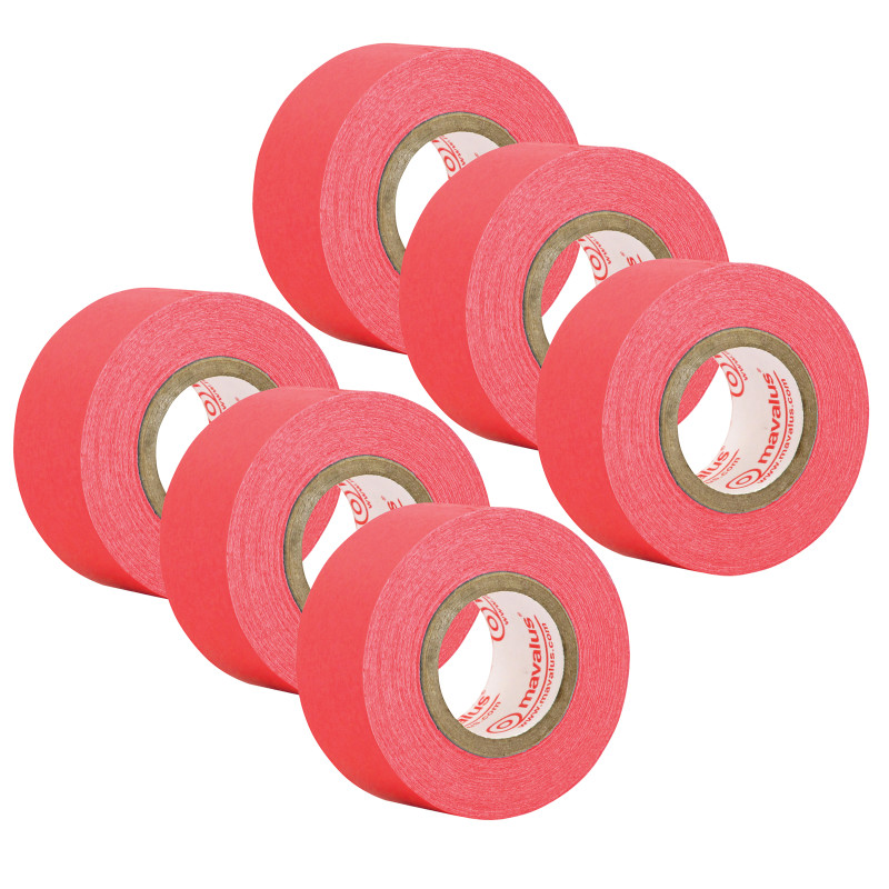 Tape, 1'' x 324'', Red, 6 Rolls