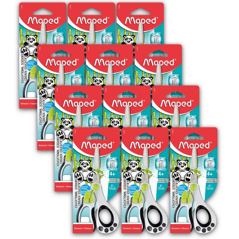Koopy 5'' Scissors with Spring, Blunt Tip, Pack of 12