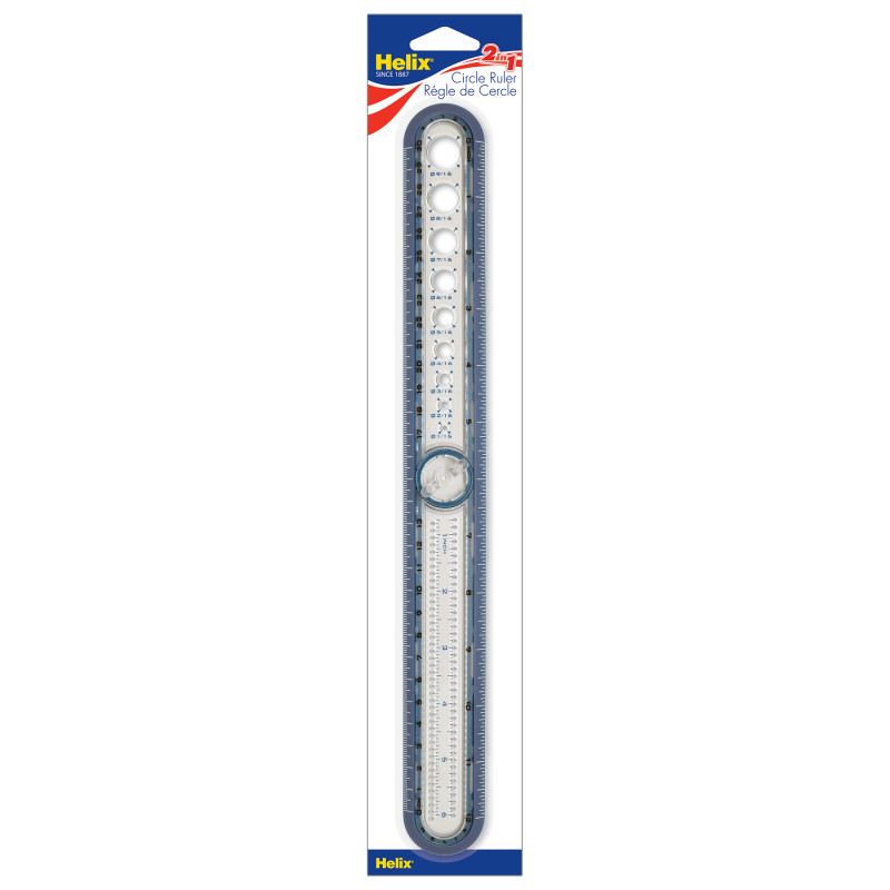 2-in-1 Circle Ruler Measuring & Compass Tool 12'' / 30cm