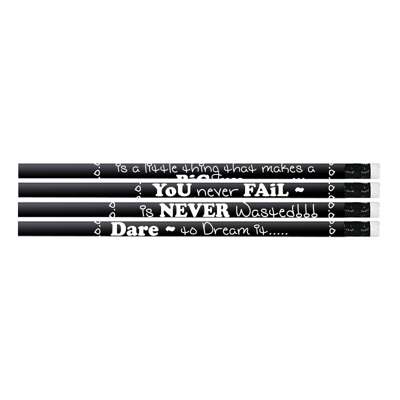 Chalkboard Talk Motivational Pencil, Pack of 12