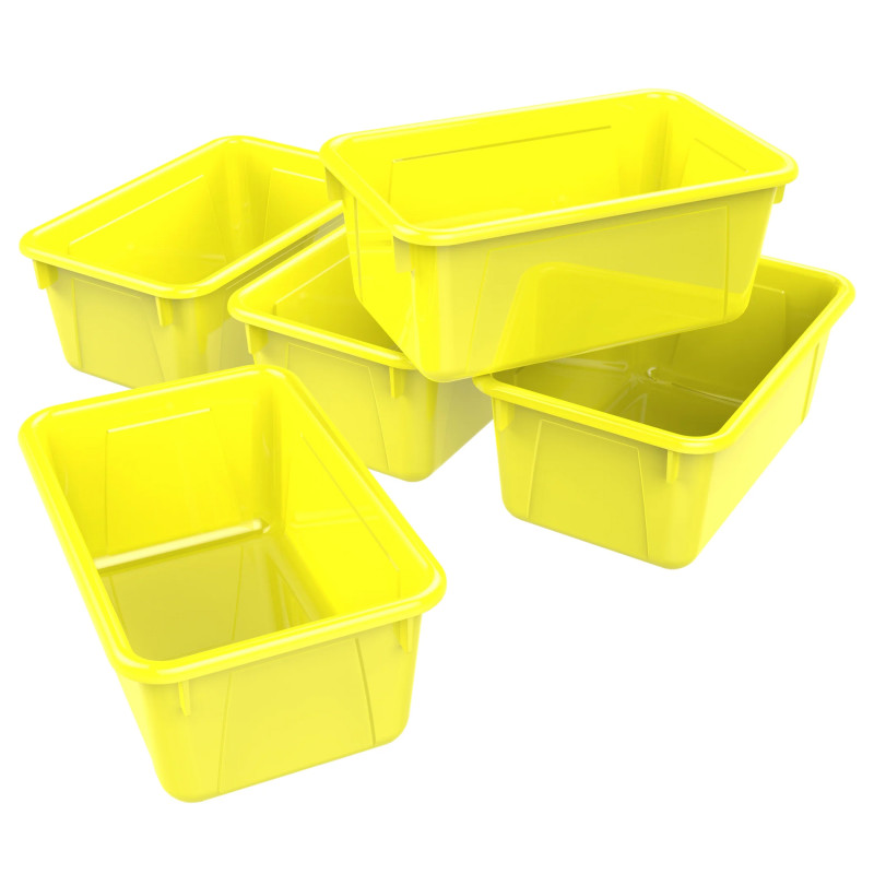 Small Cubby Bin, Yellow, Pack of 5