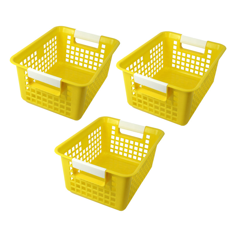 Tattle Book Basket, Yellow, Pack of 3
