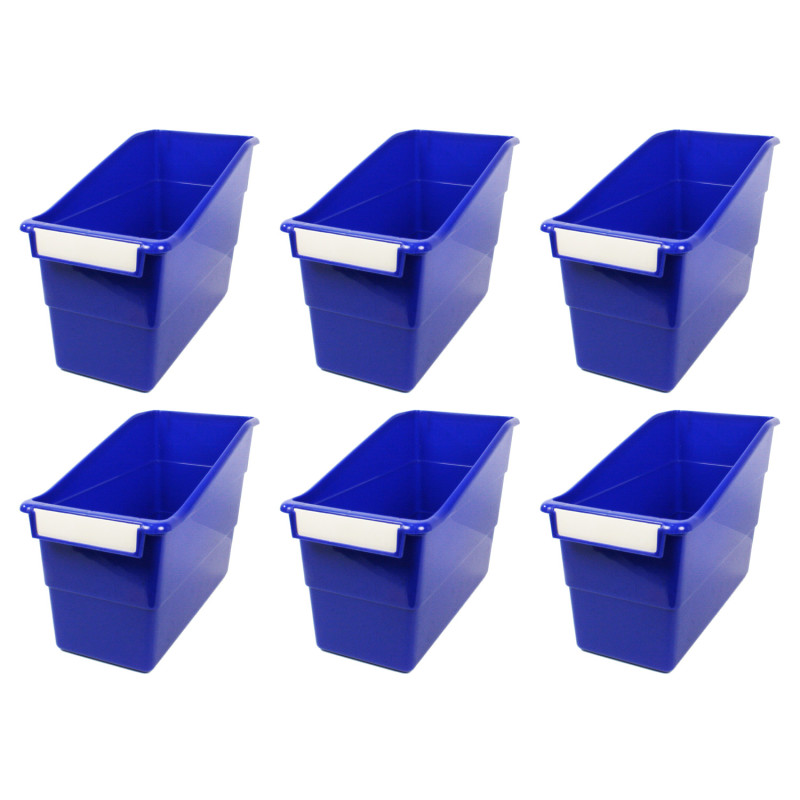 Tattle Shelf File, Blue, Pack of 6
