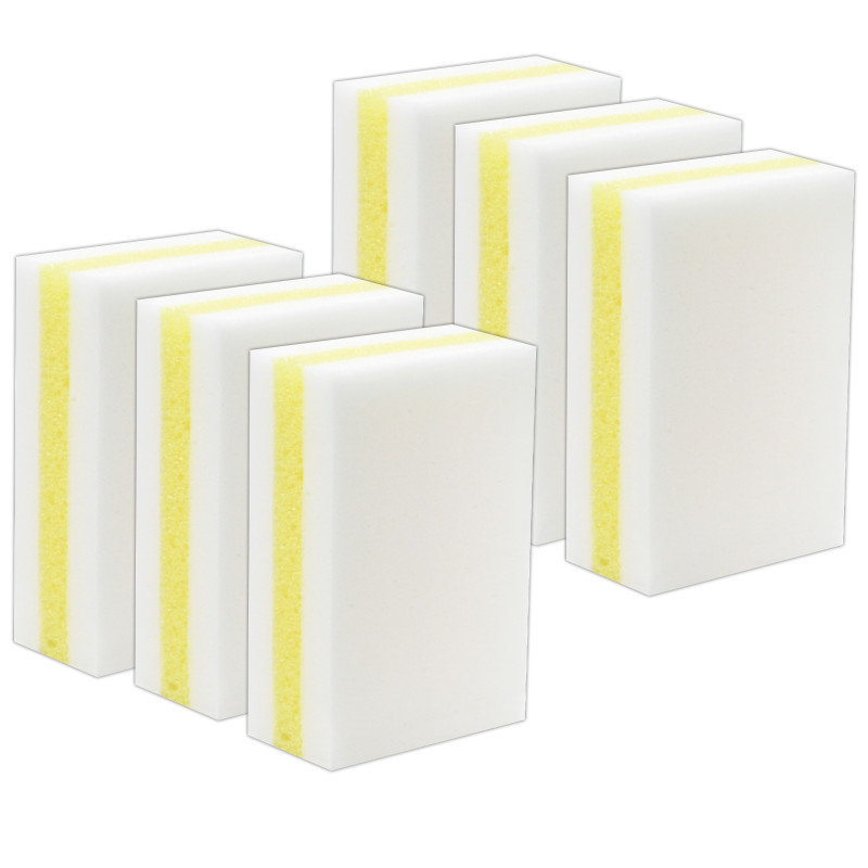 Scuff Away Sandwich Melamine Two-Sided Sponge, Pack of 6