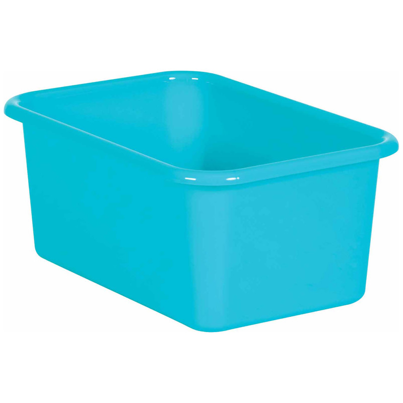 Teal Small Plastic Storage Bin