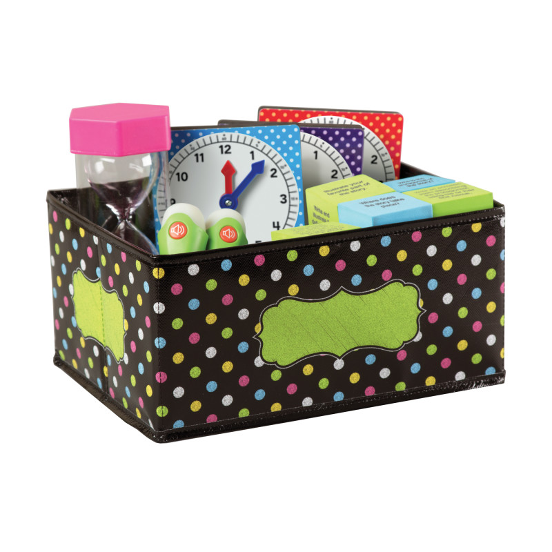 Chalkboard Brights Small Storage Bin, 8'' x 11'' x 5''
