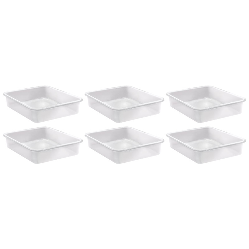 Large Plastic Letter Tray, Clear, Pack of 6