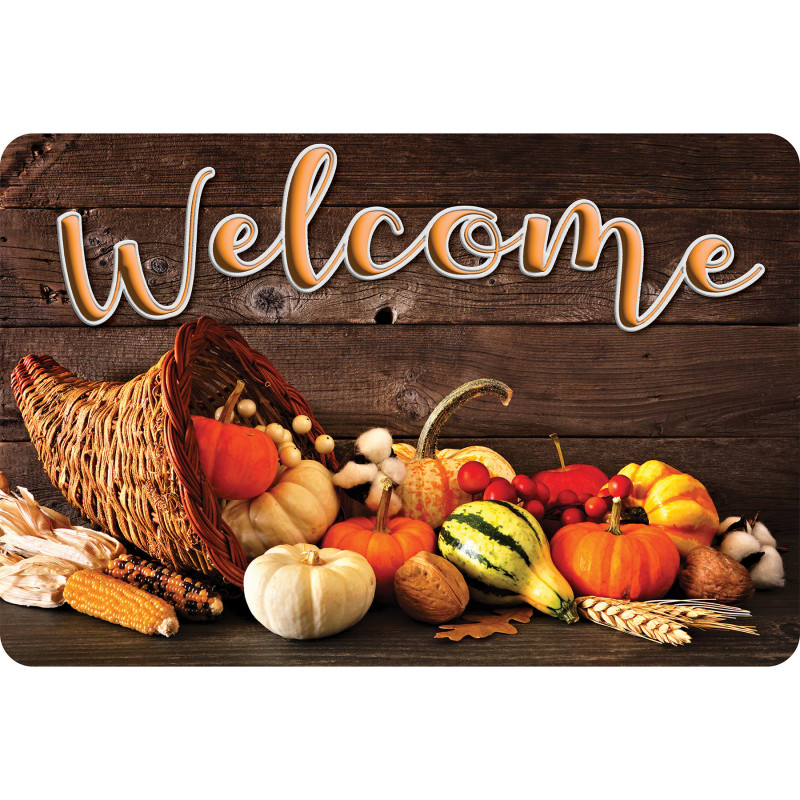 The Original Fun Mat, Welcome Mat, 1. 5'' x 2. 5'', Fall Cornucopia Welcome