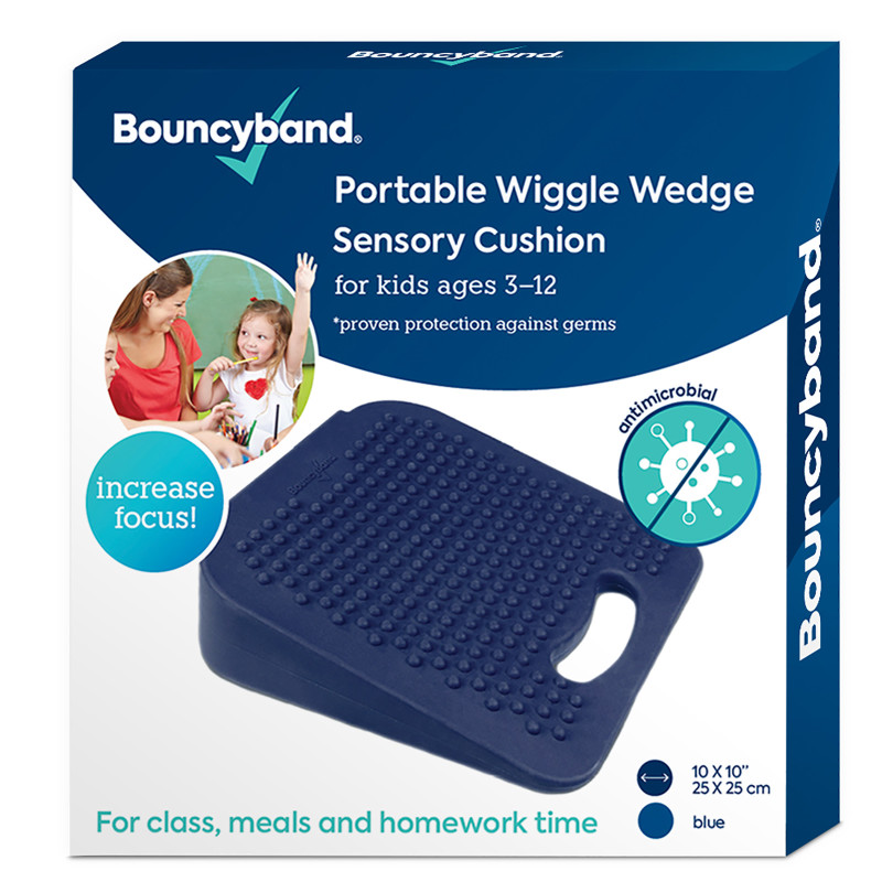 Antimicrobial Wiggle Wedge Sensory Cushion, 10'' Square