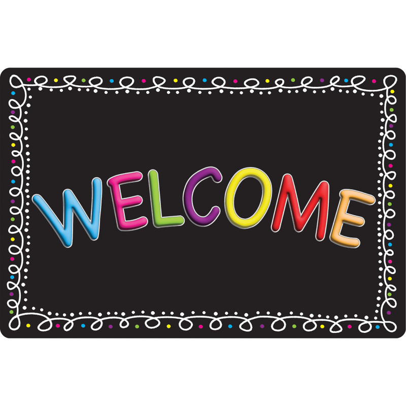 Smart Poly, The Original Fun Mat, Welcome Mat, 1. 5'' x 2. 5'', Chalk Loops, Welcome