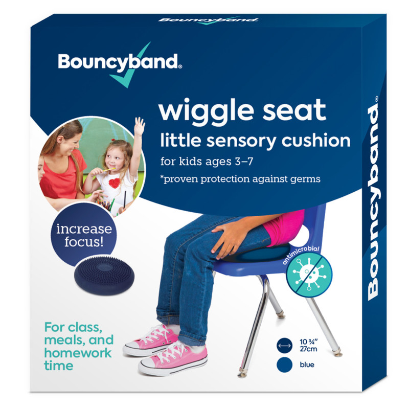 Antimicrobial Little Wiggle Seat Sensory Cushion, Blue 1.75''