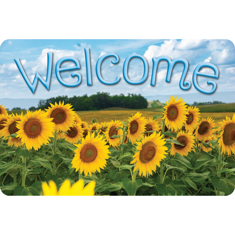 The Original Fun Mat, Welcome Mat, 1. 5'' x 2. 5'', Sunflowers Welcome