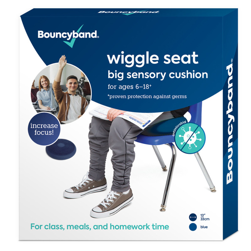 Antimicrobial Big Wiggle Seat Sensory Cushion, Blue 13''/33cm