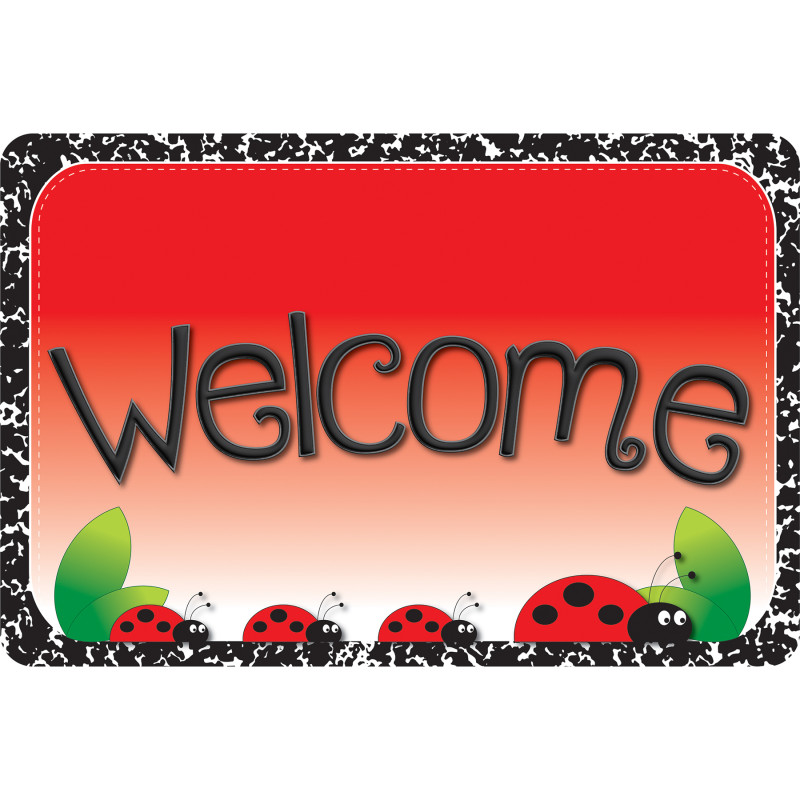 The Original Fun Mat, Welcome Mat, 1. 5'' x 2. 5'', Ladybugs Welcome