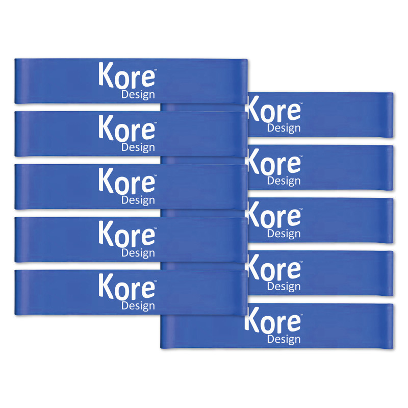 Fidget Kick Bands, Latex, 10'' to 16'', Blue, Pack of 10