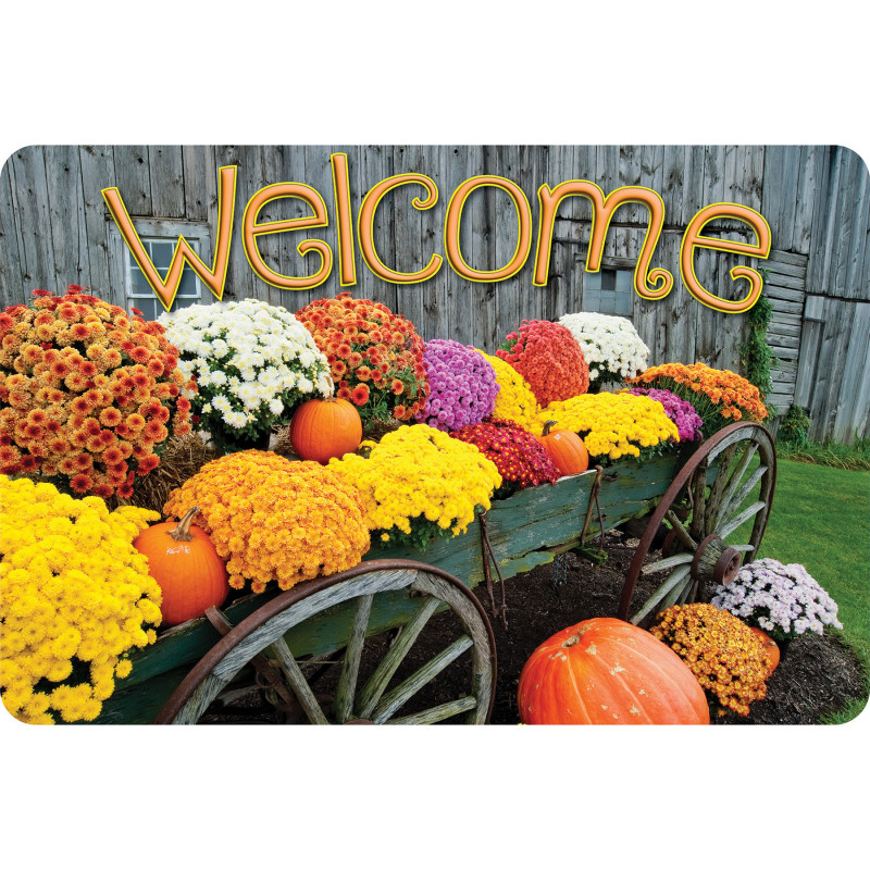 The Original Fun Mat, Welcome Mat, 1. 5'' x 2. 5'', Harvest Wagon Welcome