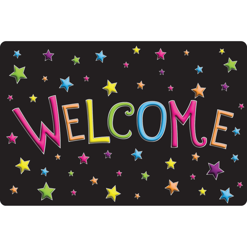 Smart Poly, The Original Fun Mat, Welcome Mat, 1. 5'' x 2. 5'', Stars, Welcome