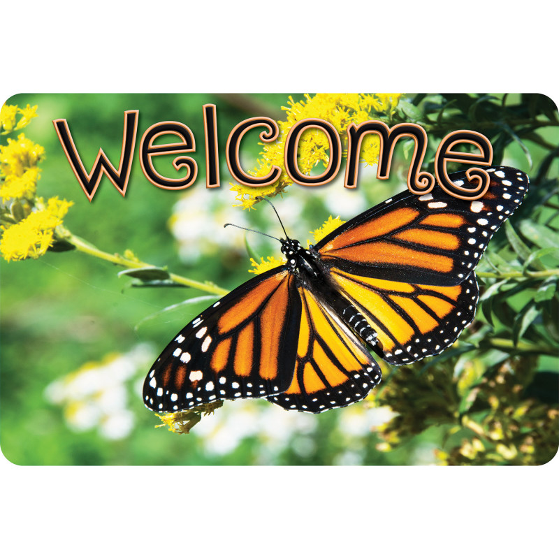 The Original Fun Mat, Welcome Mat, 1. 5'' x 2. 5'', Butterfly Welcome