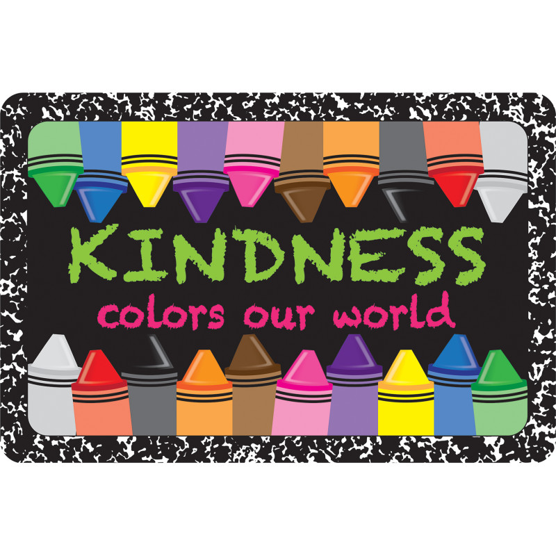 The Original Fun Mat, Welcome Mat, 1. 5'' x 2. 5'', Kindness Colors World