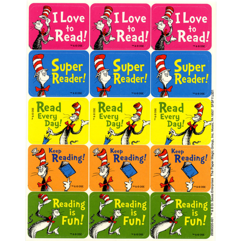 Cat in the Hat Reading Success Stickers, Pack of 120