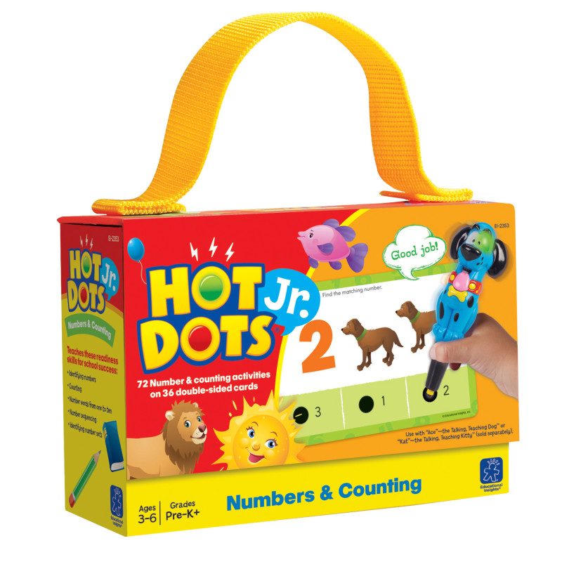 Numbers & Counting Hot Dots J. ard Set, 72 Per Set