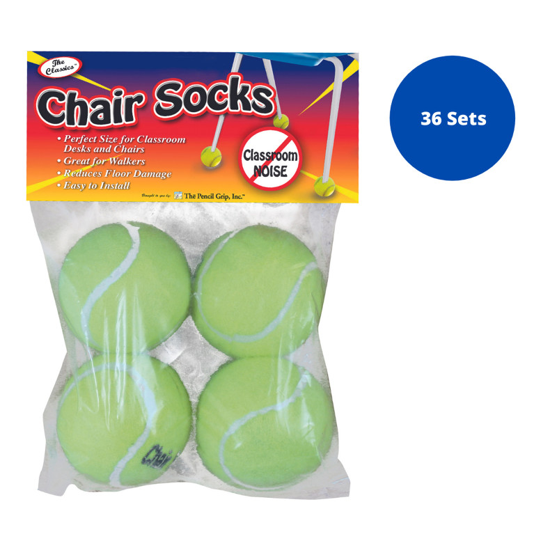 Chair Socks, Yellow, 4 Per Set, 36 Sets