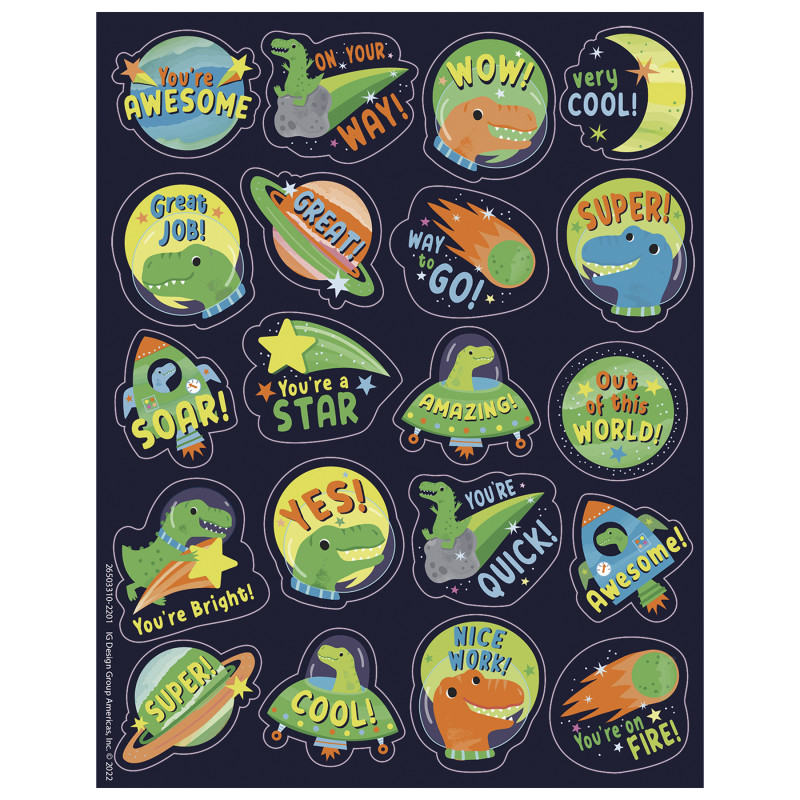 Dinosaur Dinosaur Breath Scented Stickers, Pack of 80