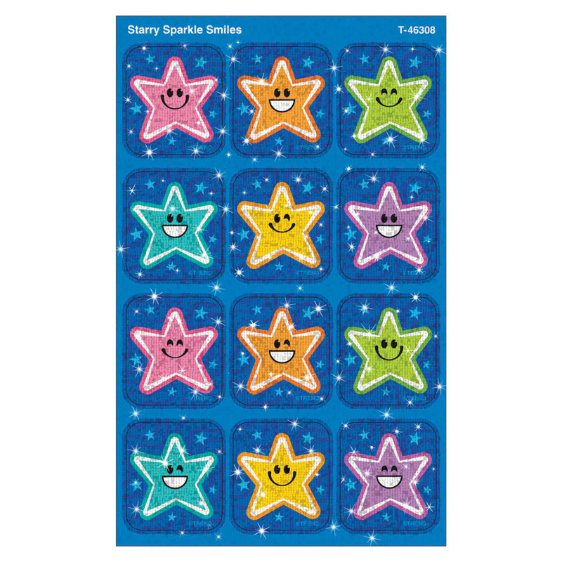 Starry Smiles Sparkle Stickers, Pack of 24