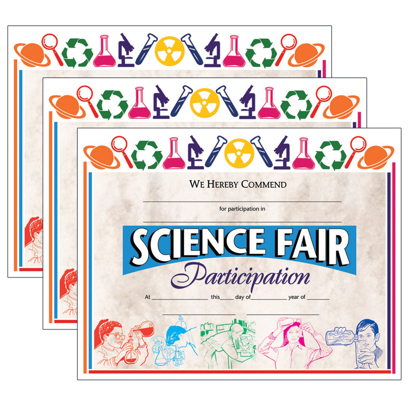 Science Fair Participation Award, .5'' x 11'', 30 Per Pack, 3 Packs