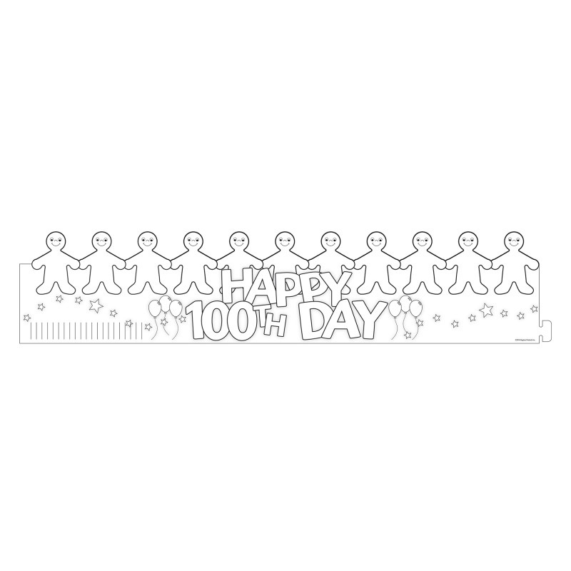 Happy 100th Day Paper Crowns, Pack of 24