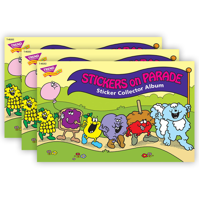 Stickers on Parade Sticker Collector Album, 16 Pages, .5'' x .5'', Pack of 3