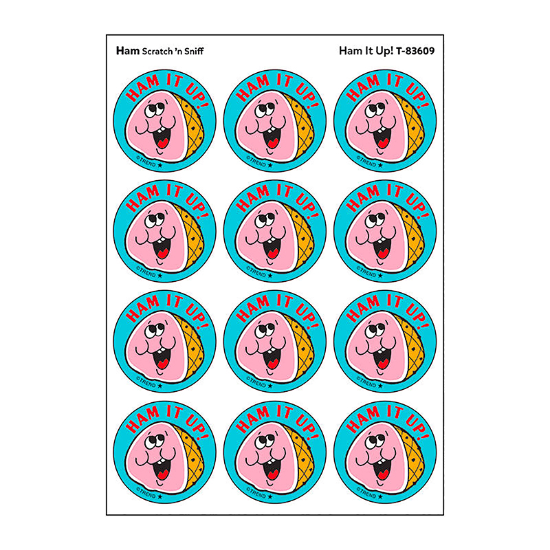 Ham It Up!/Ham Scented Stickers, Pack of 24