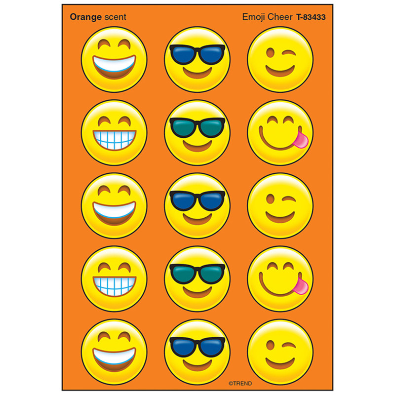 Emotion Icon Cheer/Orange Stinky Stickers, 60 c