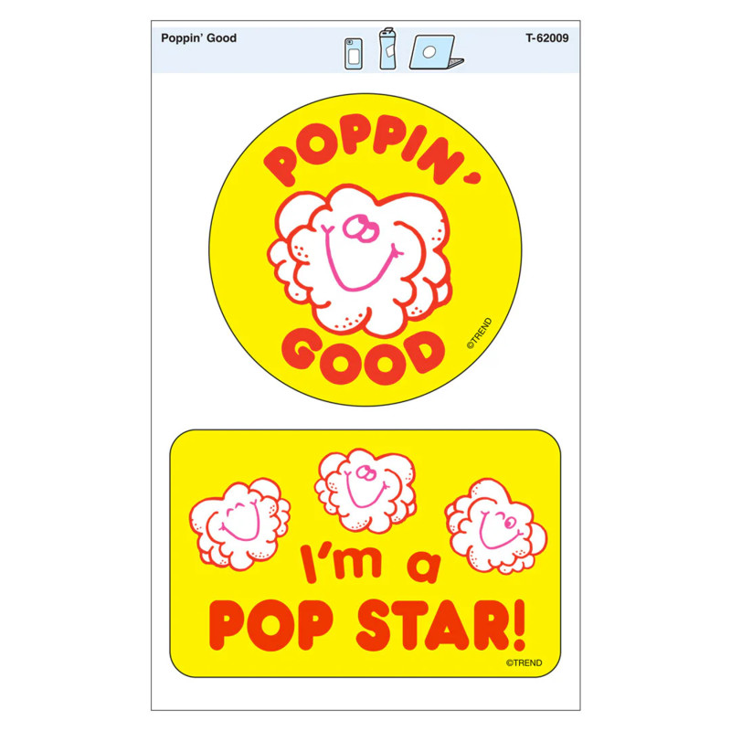 Poppin' Good Vinyl Stickers, Pack of 2