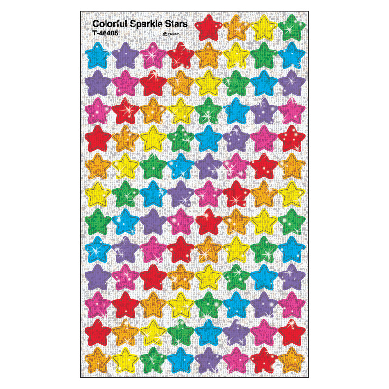 Colorful Sparkle Stars superShapes Stickers, 400 ct