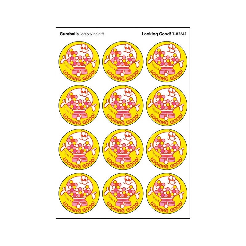 Looking Good!/Gumballs Scented Stickers, Pack of 24